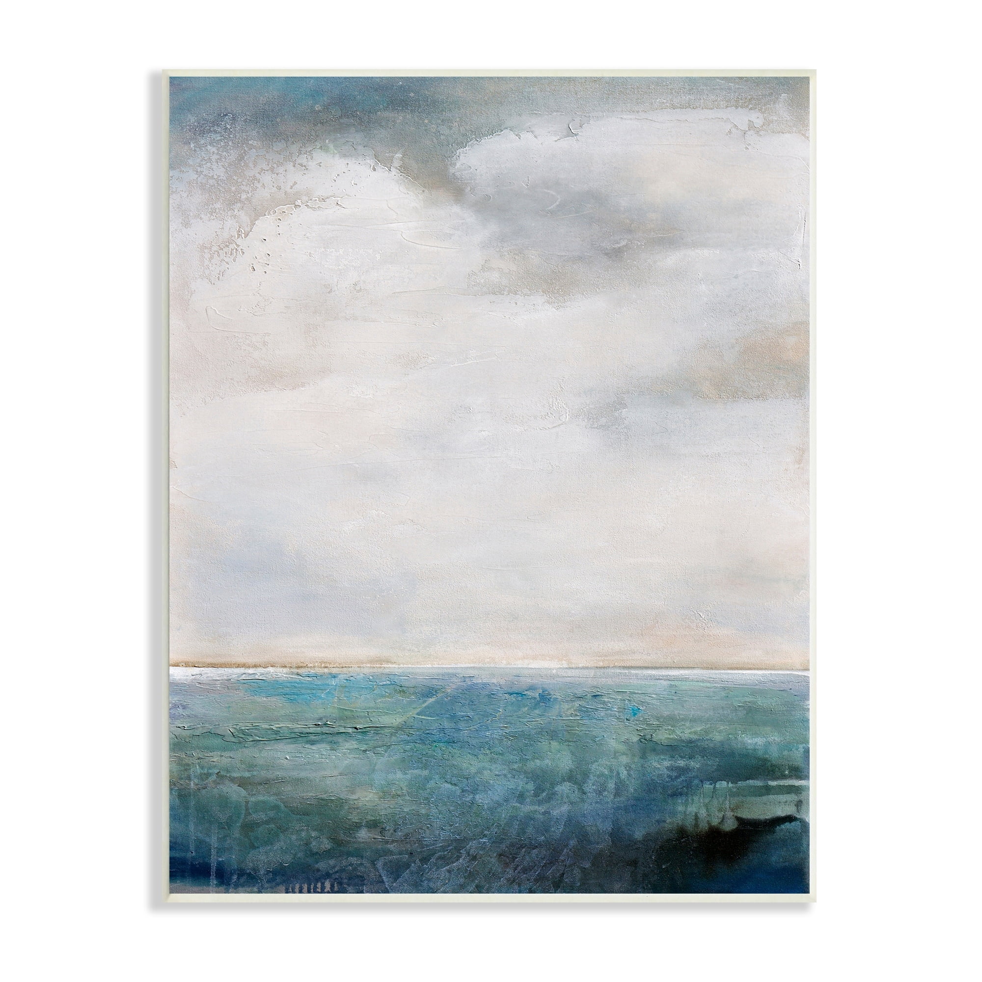 Stupell Industries Abstract Ocean Horizon Line Nautical Water Cloudy Sky, 13 x 19,Design by Karen Hale