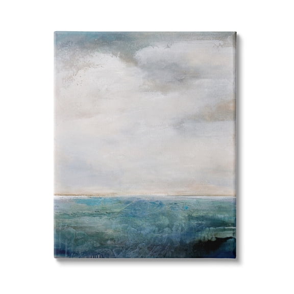 Stupell Industries Abstract Ocean Horizon Line Nautical Water Cloudy Sky, 30 x 40,Design by Karen Hale