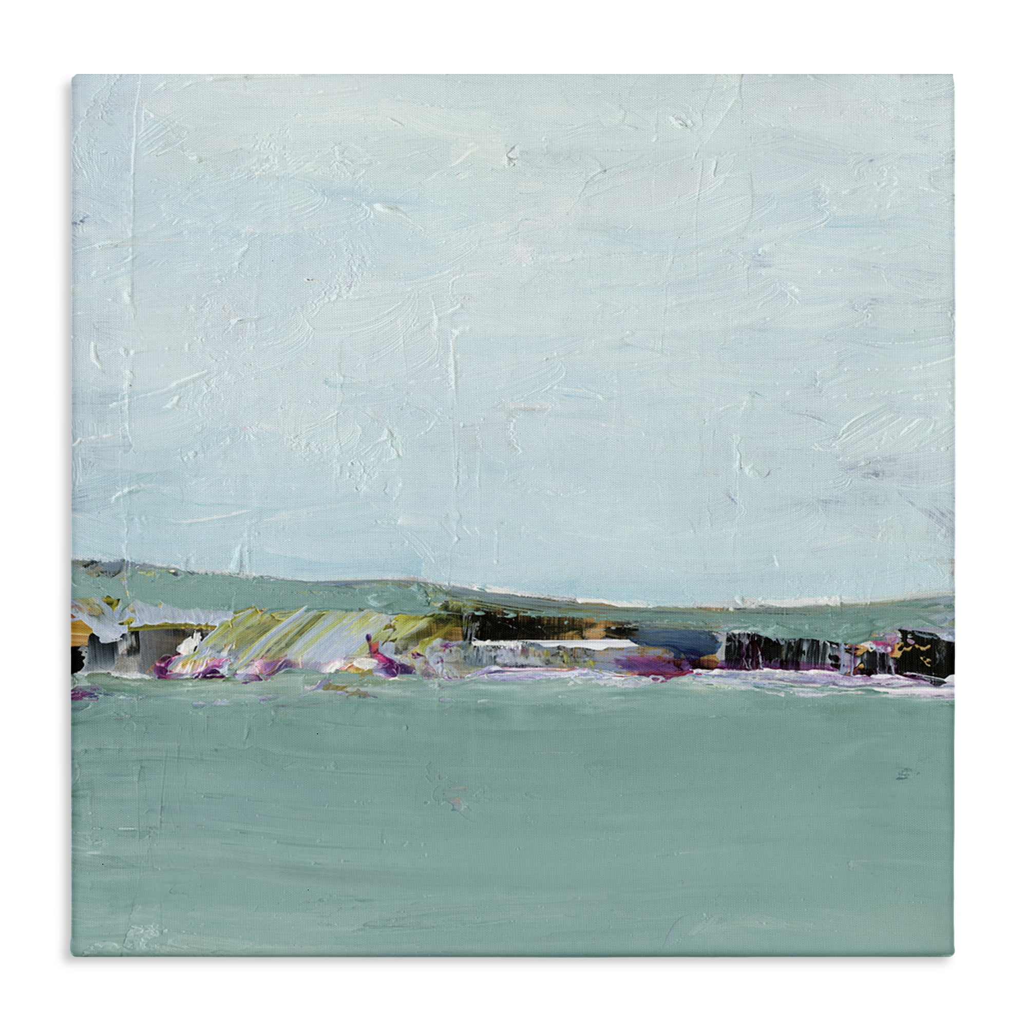 Stupell Industries Abstract Ocean Island Landscape & Nature Painting Wrapped Canvas Art Print Wall Art, 36 x 36