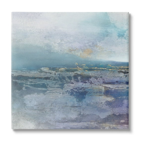 Stupell Industries Abstract Ocean Landscape Splash Coastal Painting Gallery Wrapped Canvas Print Wall Art