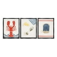 thumbnail image 1 of Stupell Industries Abstract Ocean Life Animals & Insects Painting Black Floater Framed Canvas Art Print Wall Art, 17 x 21, Set of 3, 1 of 10