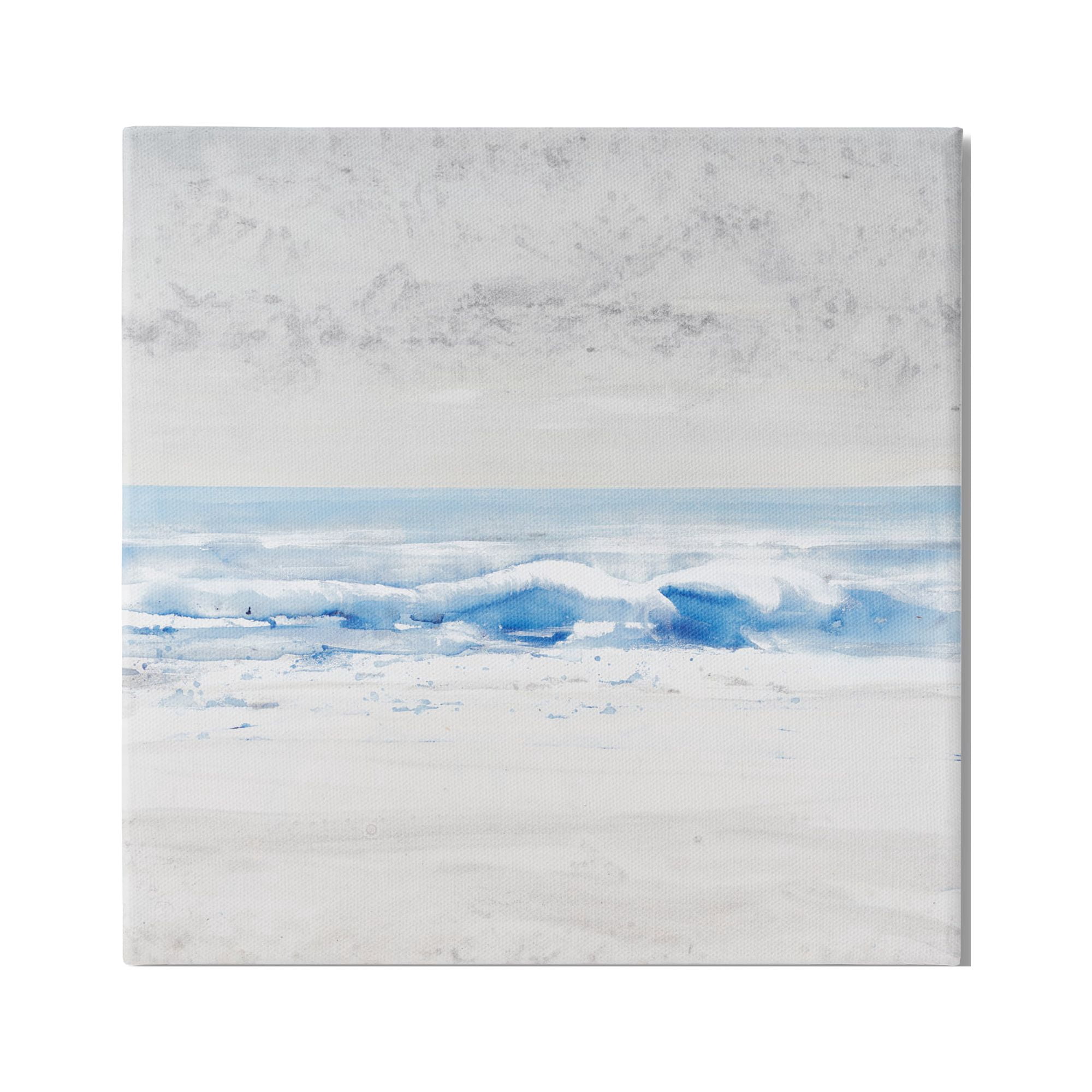 Stupell Industries Abstract Ocean Shoreline Waves Nautical Beach Design Painting Gallery Wrapped Canvas Print Wall Art, Design by Tim OToole