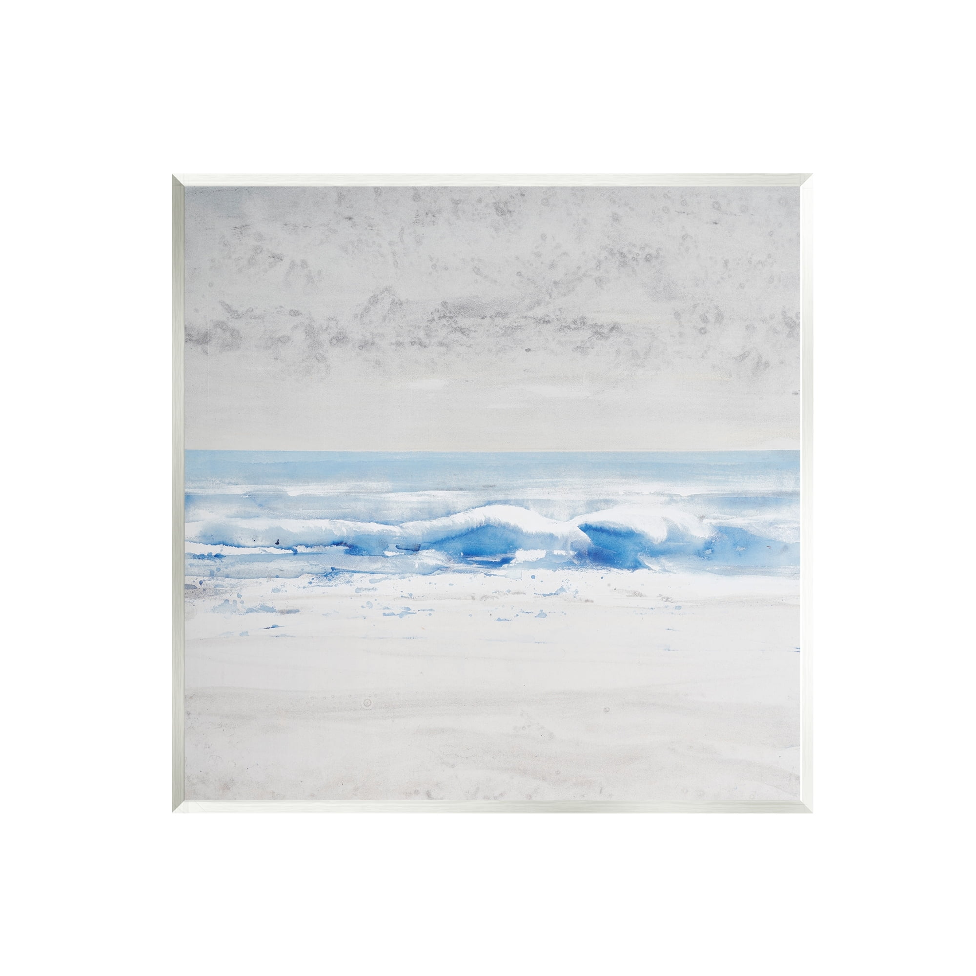 Stupell Industries Abstract Ocean Shoreline Waves Nautical Beach Design Painting Unframed Art Print Wall Art, Design by Tim OToole