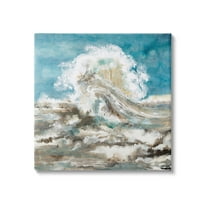 Stupell Industries Abstract Ocean Splash Abstract Painting Gallery Wrapped Canvas Art Print Wall Art, 17 x 17