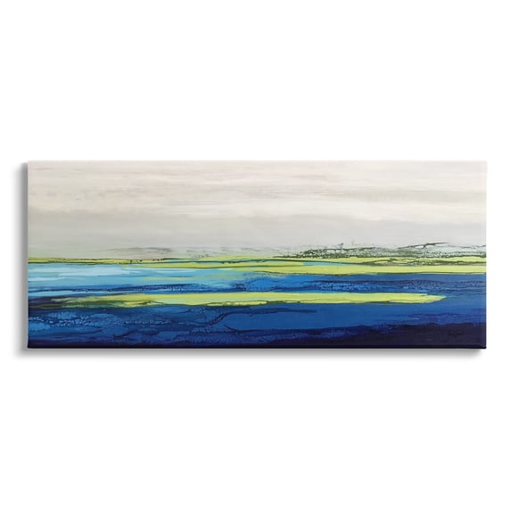 Stupell Industries Abstract Ocean Surface Scene Bold Layered Hues Painting Gallery Wrapped Canvas Print Wall Art, Design by Stacy Gresell