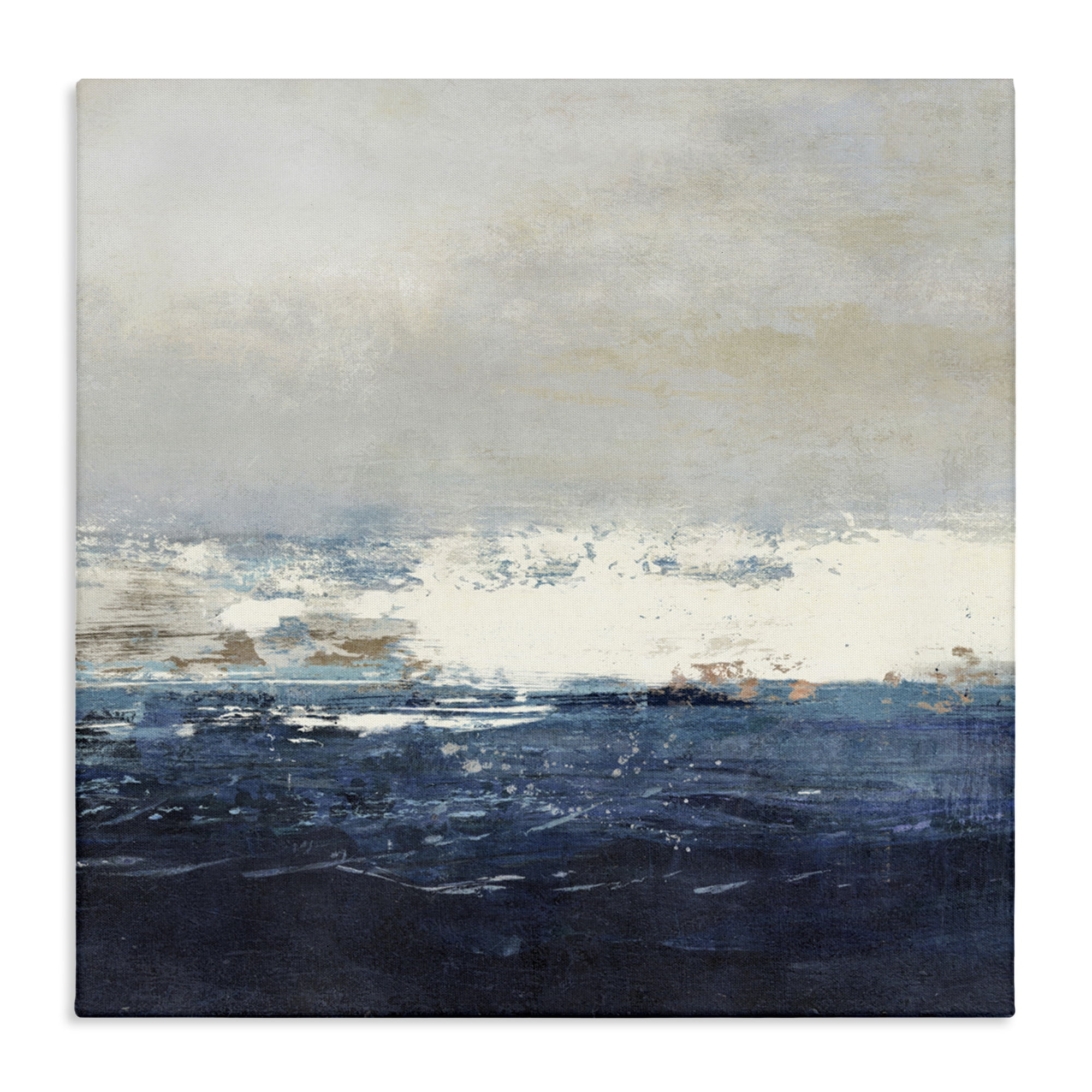 Stupell Industries Abstract Ocean Tide Abstract Painting Gallery Wrapped Canvas Art Print Wall Art, 36 x 36