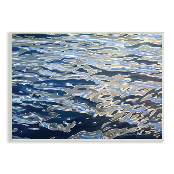 Stupell Industries Abstract Ocean Water Ripples Catching Sunlight Graphic Art Unframed Art Print Wall Art, Design by Alan Weston