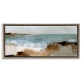 thumbnail image 1 of Stupell Industries Abstract Ocean Wave Landscape Abstract Painting Brown Floater Framed Canvas Art Print Wall Art, 31 x 14, 1 of 9