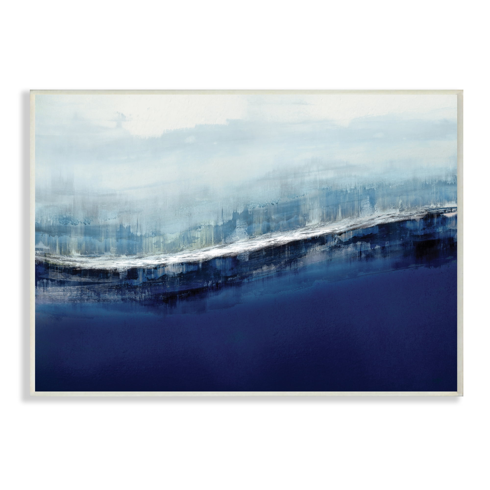 Stupell Industries Abstract Ocean Waves Blue Stormy Sky ,10 x 15,Designed by Jake Messina