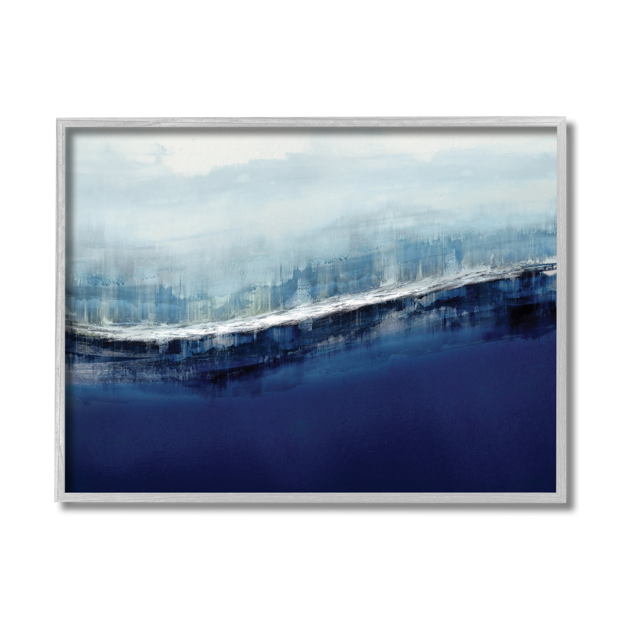 Stupell Industries Abstract Ocean Waves Blue Stormy Sky ,16 x 20,Designed by Jake Messina