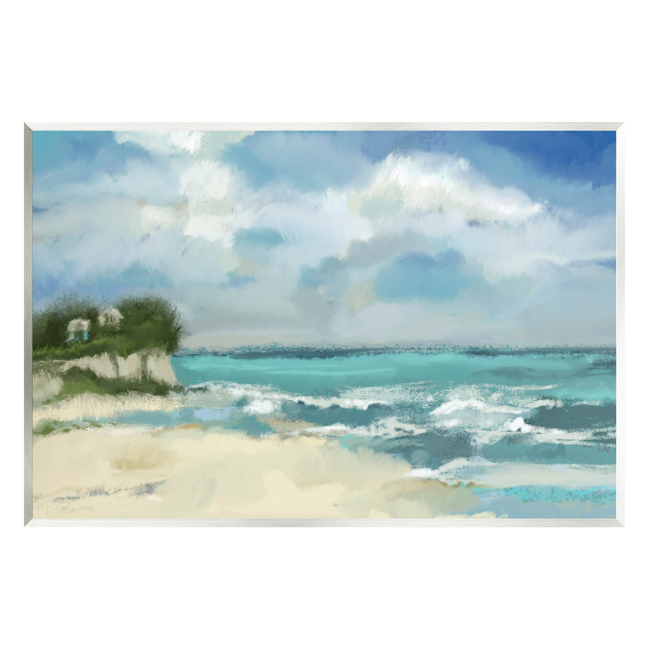 Stupell Industries Abstract Ocean Waves Sky Graphic Art Unframed Art Print Wall Art, Design by Tina Finn