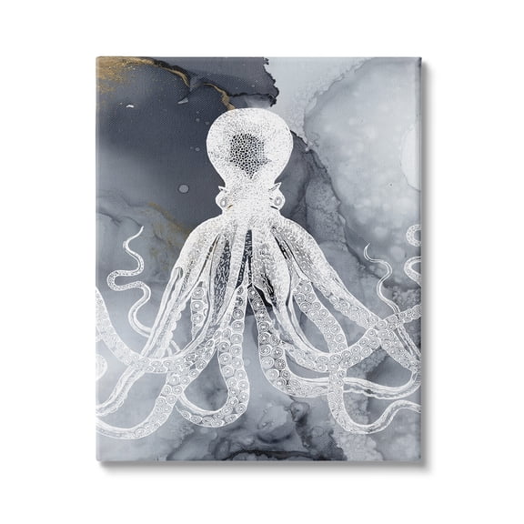 Stupell Industries Abstract Octopus Line Drawing Modern Paint Pattern, 24 x 30, Design by Christine Zalewski