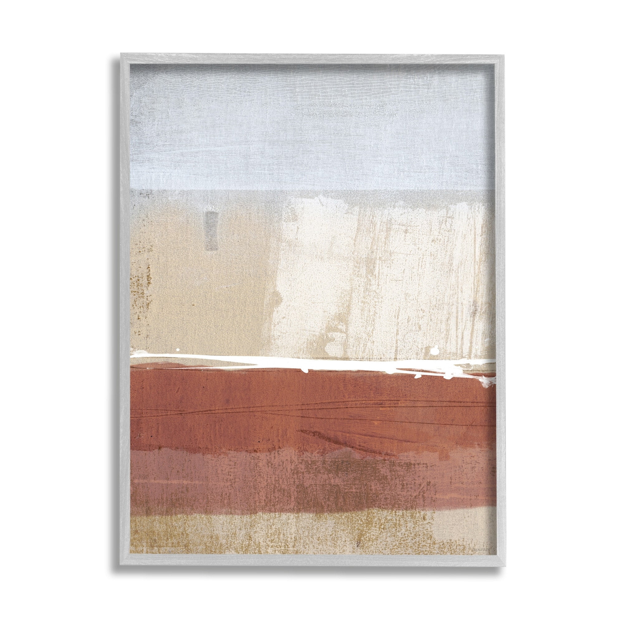 Stupell Industries Abstract Ombre Shapes Brown Green Tan,16 x 20,Designed by Dan Meneely