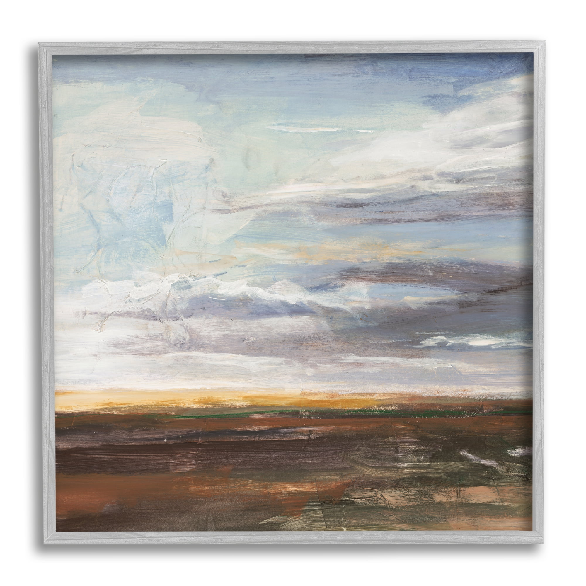 Stupell Industries Abstract Open Meadow Landscape Soft Cloudy Sky, 24 x 24, Designed by Stacy Pollard