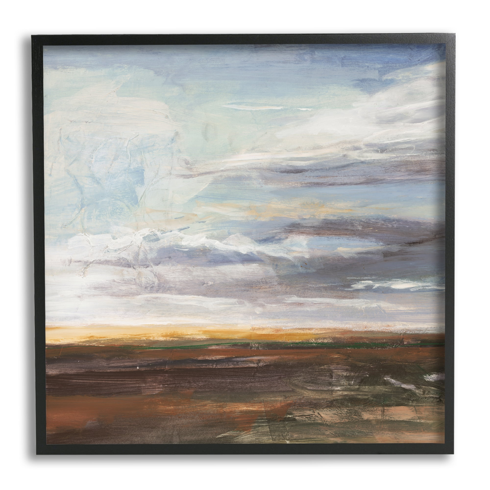Stupell Industries Abstract Open Meadow Landscape Soft Cloudy Sky, 24 x 24, Designed by Stacy Pollard