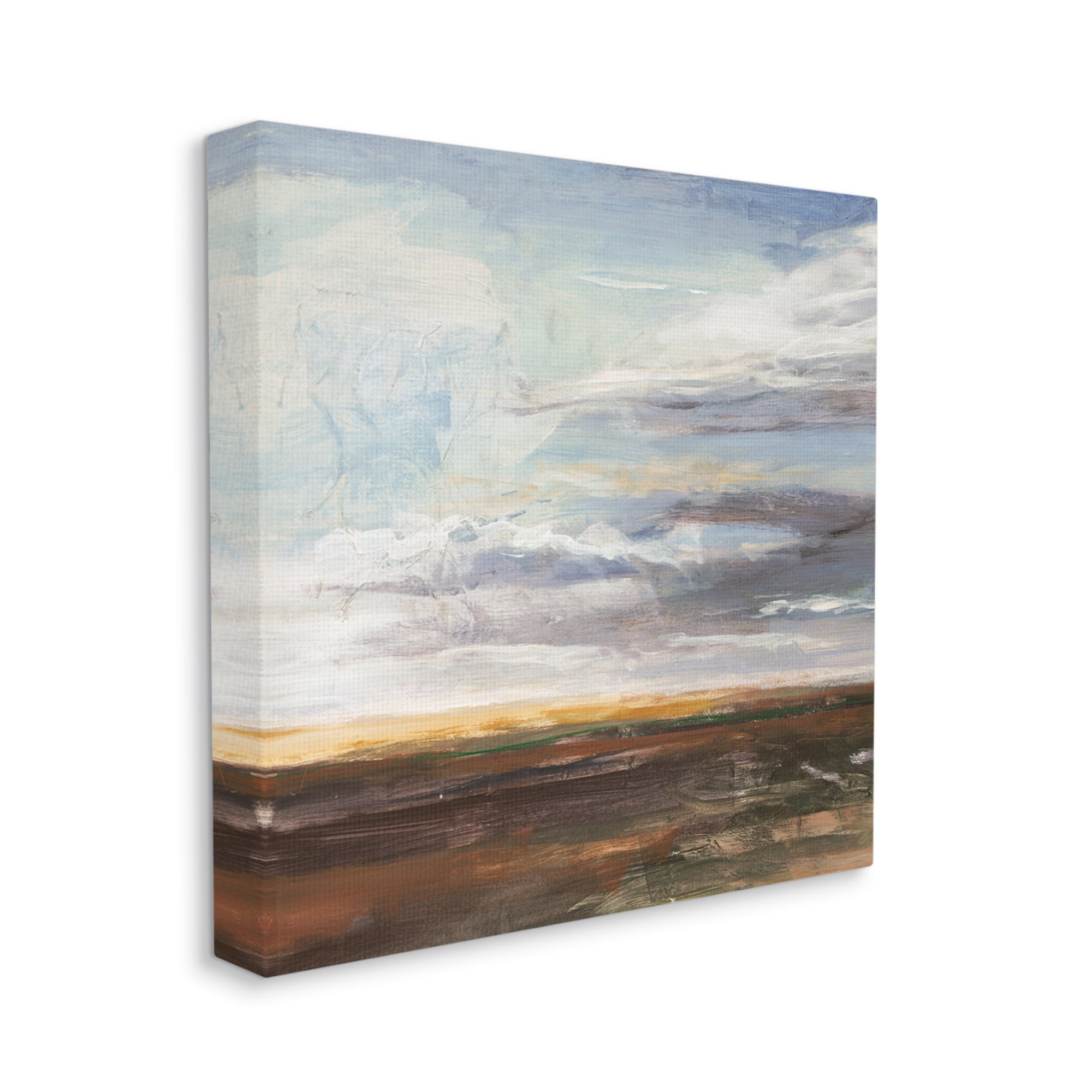 Stupell Industries Abstract Open Meadow Landscape Soft Cloudy Sky, 36 x 36, Designed by Stacy Pollard