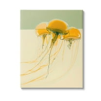 Stupell Industries Abstract Orange Jellyfish Animals & Insects Painting Gallery Wrapped Canvas Art Print Wall Art, 16 x 20