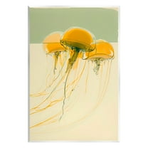 Stupell Industries Abstract Orange Jellyfish Animals & Insects Painting Unframed Art Print Wall Art, 10 x 15