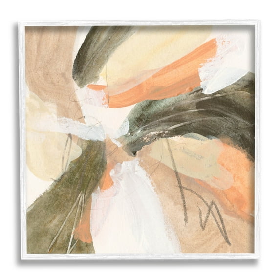 Stupell Industries Abstract Orange Spiral Arrangement Painting White Framed Art Print Wall Art, Design by Melissa Wang