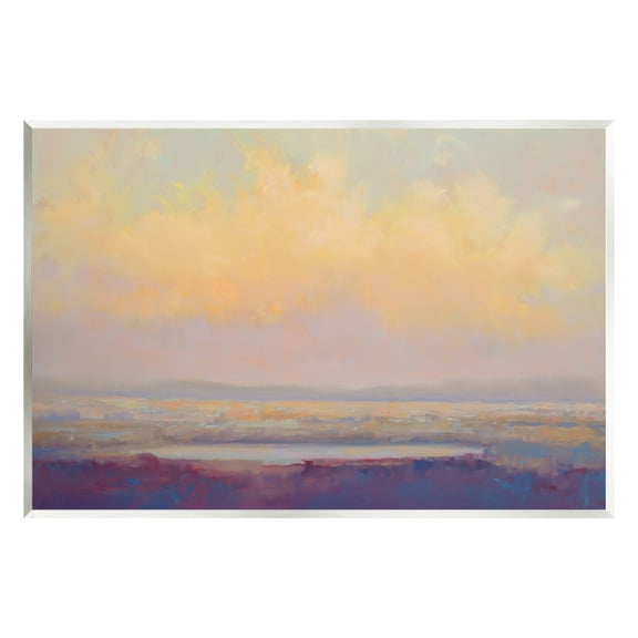Stupell Industries Abstract Orange Sunset Landscape Painting Unframed Art Print Wall Art, 15 x 10