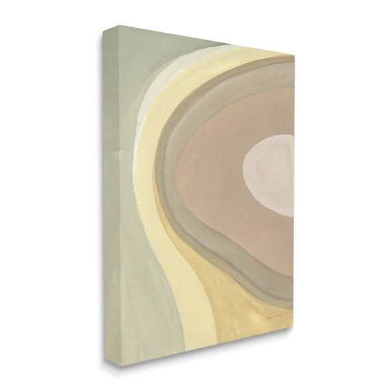 Stupell Industries Abstract Organic Curves Neutral Brown Yellow Canvas Wall Art, 24 x 30, Design by Danhui Nai