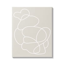 Stupell Industries Abstract Outline Composition Abstract Painting Gallery Wrapped Canvas Print Wall Art, 16 x 20