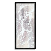 Stupell Industries Abstract Overlapping Butterflies Animals & Insects Painting Black Framed Art Print Wall Art, 10 x 24