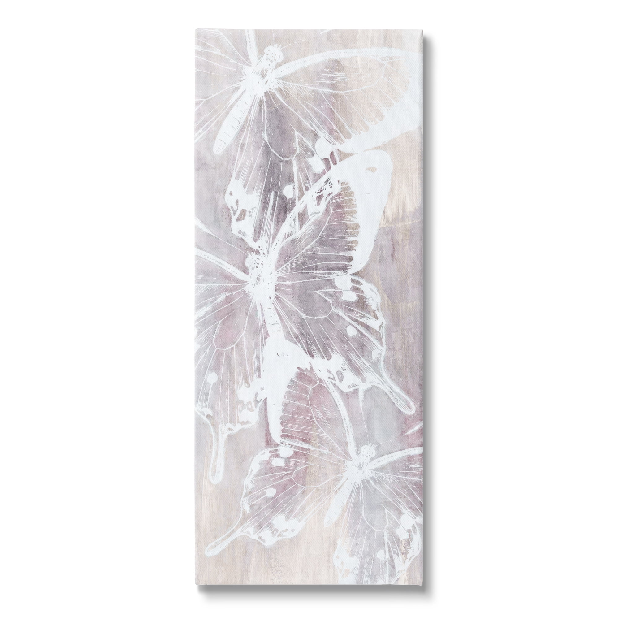 Stupell Industries Abstract Overlapping Butterflies Animals & Insects Painting Gallery Wrapped Canvas Print Wall Art, 17 x 40