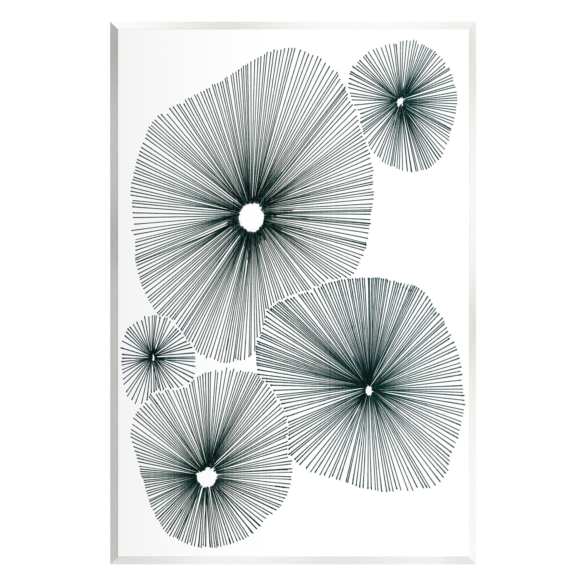 Stupell Industries Abstract Overlapping Flower Shapes Botanical & Floral Drawing Unframed Art Print Wall Art