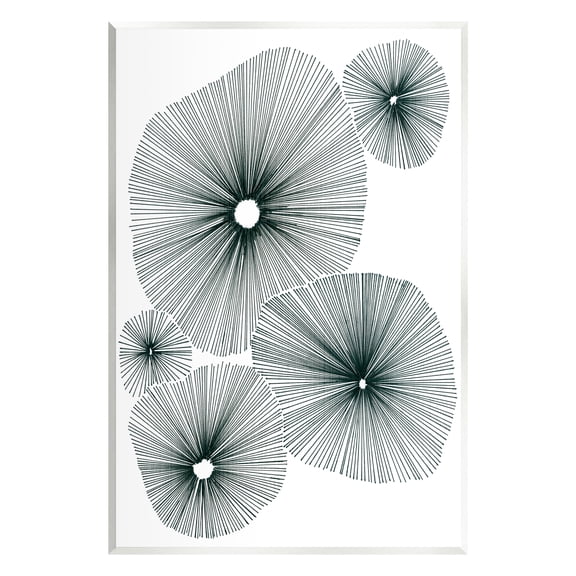Stupell Industries Abstract Overlapping Flower Shapes Botanical & Floral Drawing Unframed Art Print Wall Art