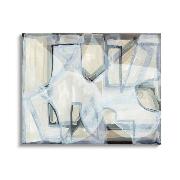 Stupell Industries Abstract Overlapping Geometric Shapes Painting Gallery Wrapped Canvas Print Wall Art, Design by Cartissi