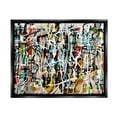 thumbnail image 1 of Stupell Industries Abstract Paint Splatter Composition Abstract Painting Black Floater Framed Art Print Wall Art, 31 x 25, 1 of 9