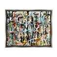 thumbnail image 1 of Stupell Industries Abstract Paint Splatter Composition Abstract Painting Gray Floater Framed Art Print Wall Art, 21 x 17, 1 of 9