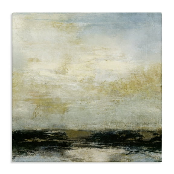 Stupell Industries Abstract Paint Streak Landscape Landscape Painting Gallery Wrapped Canvas Art Print Wall Art, 17 x 17