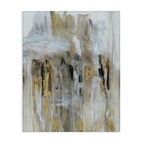 Stupell Industries Abstract Paint with Glam Accents Abstract Painting Gallery Wrapped Canvas Art Print Wall Art, 16 x 20