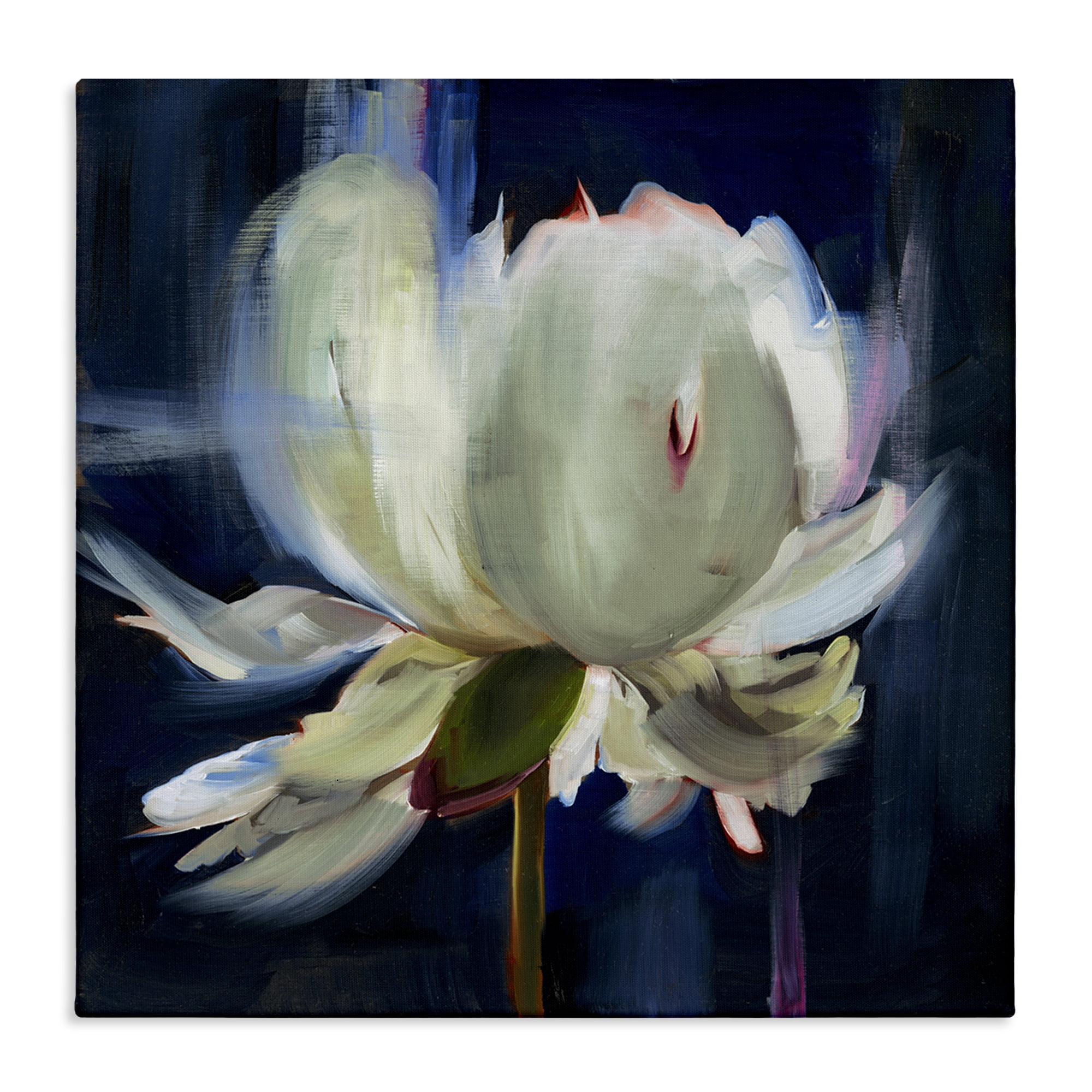 Stupell Industries Abstract Painted Flower Botanical & Floral Painting Gallery Wrapped Canvas Art Print Wall Art, 30 x 30