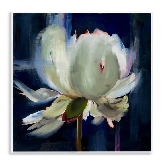 Stupell Industries Abstract Painted Flower Botanical & Floral Painting Unframed Art Print Wall Art, 12 x 12