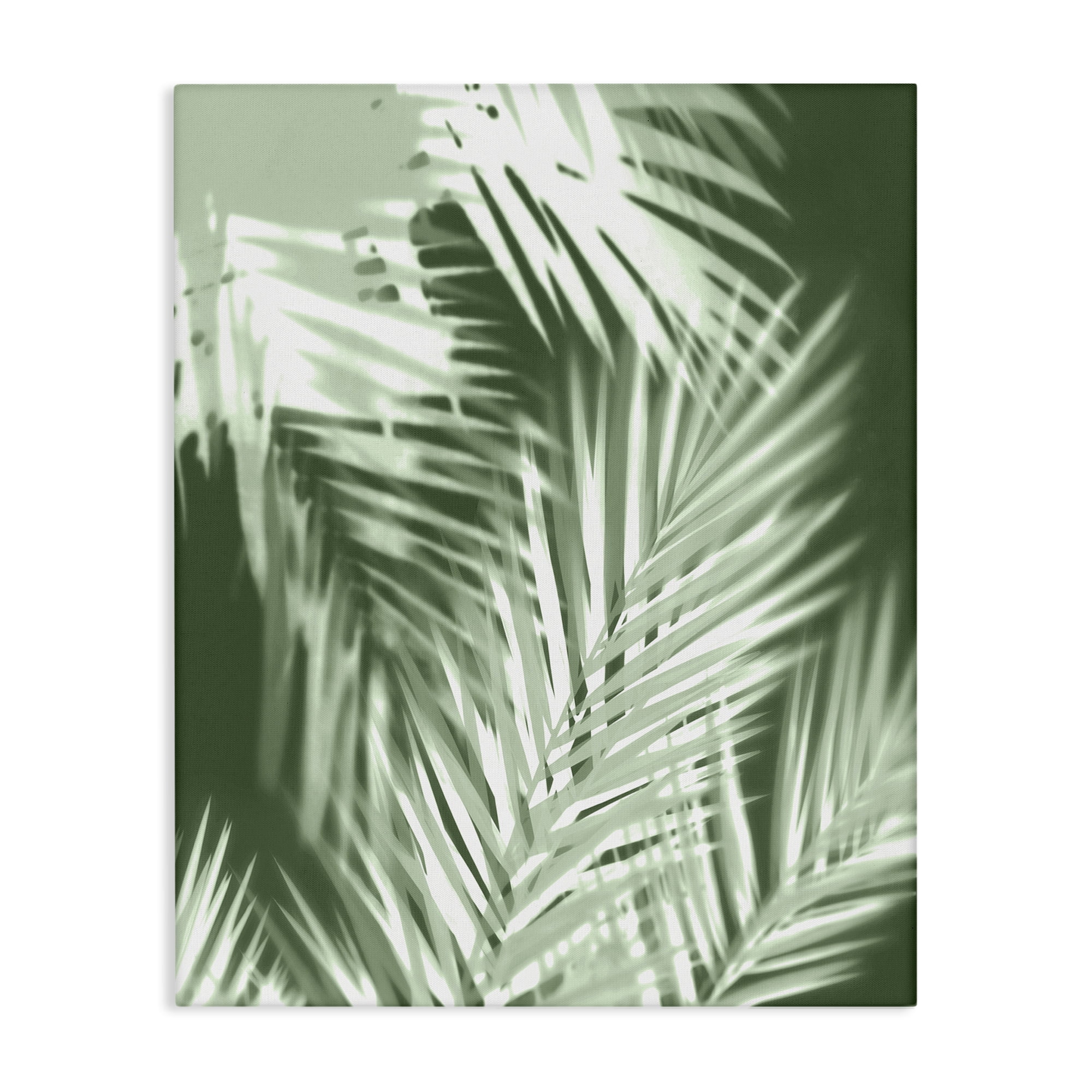 Stupell Industries Abstract Palm Leaves Botanical & Floral Painting Gallery Wrapped Canvas Art Print Wall Art, 16 x 20