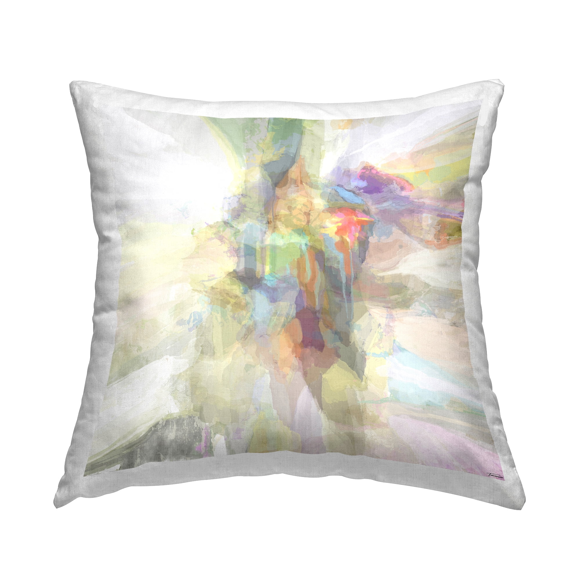 Stupell Industries Abstract Pastel Fluid Contemporary Printed Throw Pillow Design by Michael Tienhaara