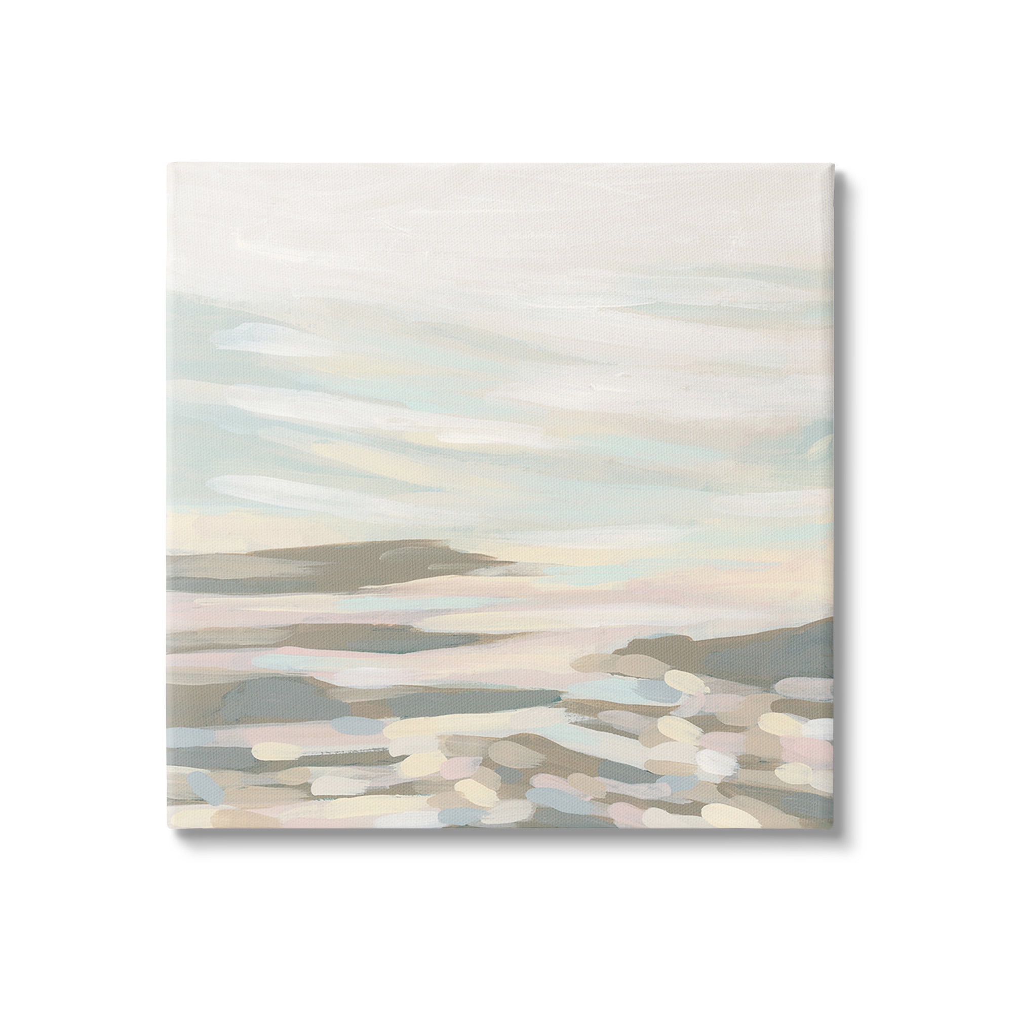 Abstract Pastel Landscape Canvas Art in Black Frame, 17 x 17