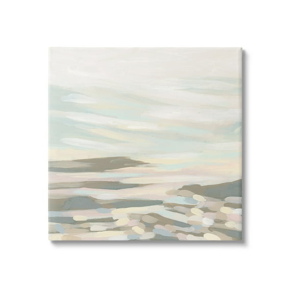Stupell Industries Abstract Pastel Landscape Landscape Painting Gallery Wrapped Canvas Art Print Wall Art, 17 x 17