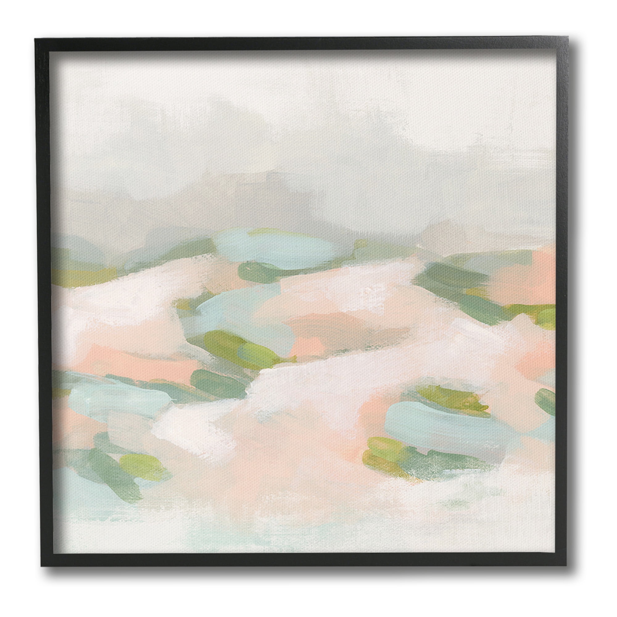Stupell Industries Abstract Pastel Mountains Abstract Painting Black Framed Art Print Wall Art, 24 x 24