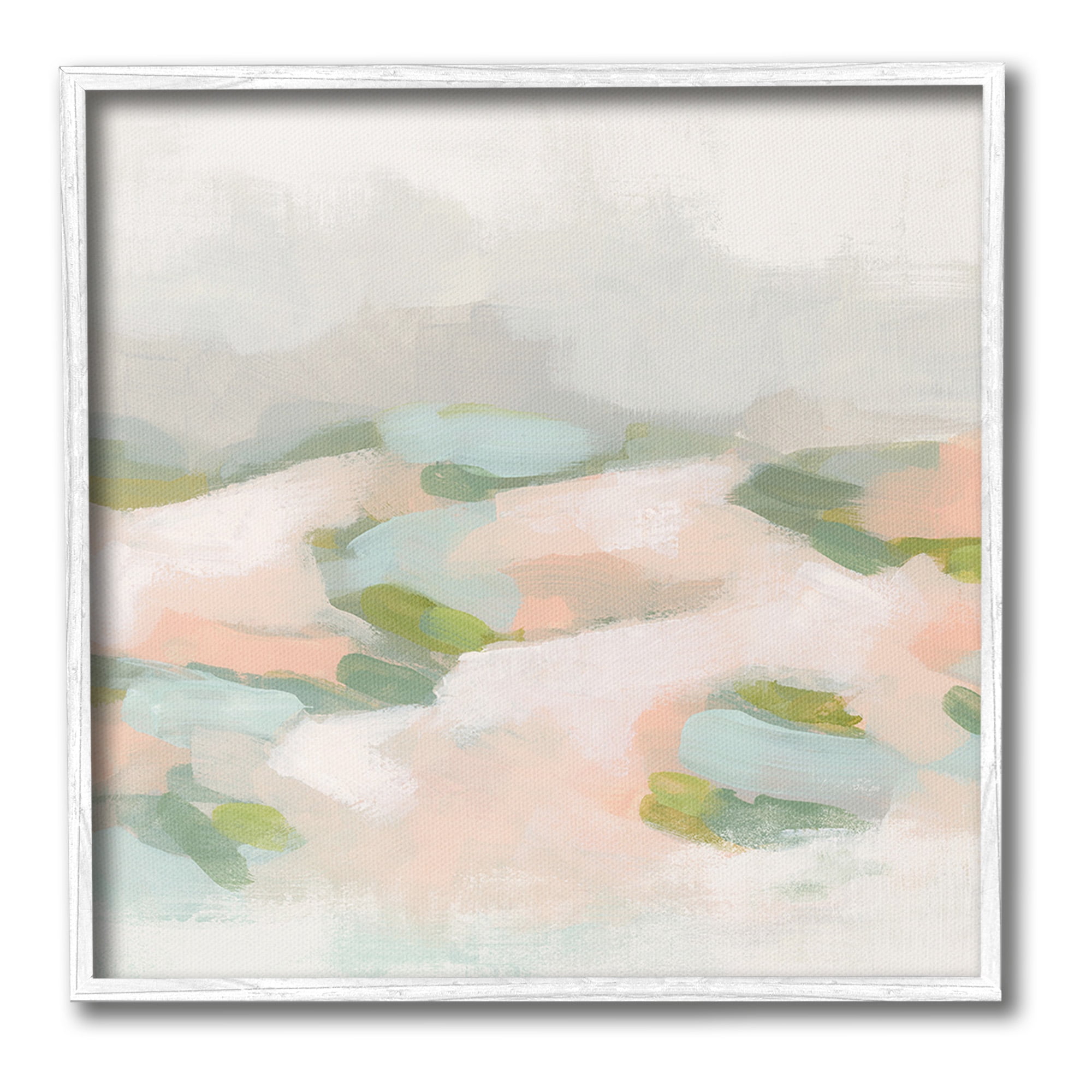 Stupell Industries Abstract Pastel Mountains Abstract Painting White Framed Art Print Wall Art, 12 x 12