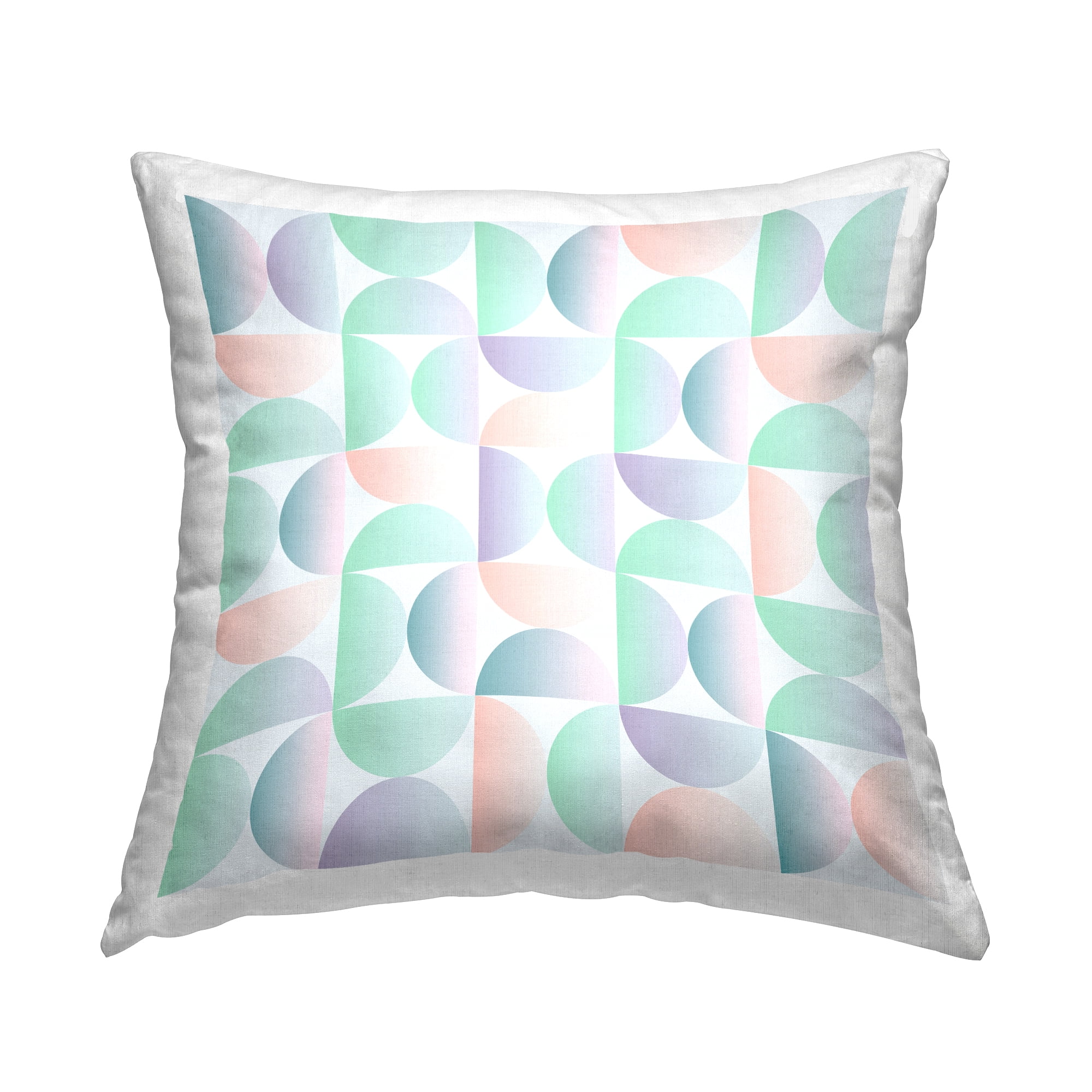 Stupell Industries Abstract Pastel Retro Shapes Square Decorative Printed Throw Pillow, 18 x 18,