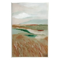 Stupell Industries Abstract Pasture with River Landscape Painting Unframed Art Print Wall Art, 10 x 15