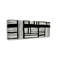 thumbnail image 1 of Stupell Industries Abstract Patchwork Perpendicular Quilted Lines Black Grey, 13 x 30, Designed by Ellie Roberts, 1 of 5