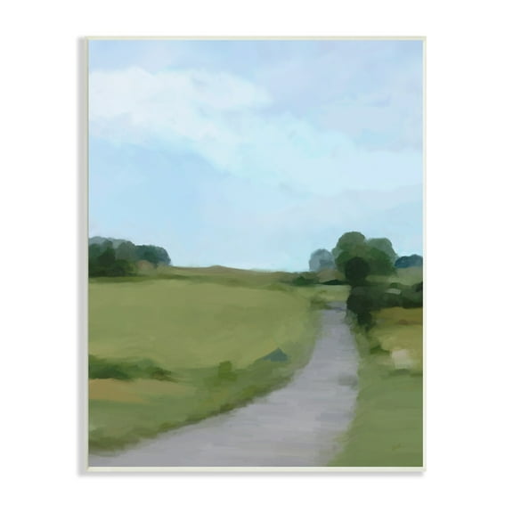 Stupell Industries Abstract Path Through Grassland Rural Landscape Scene Painting Unframed Art Print Wall Art, Design by Amy Hall