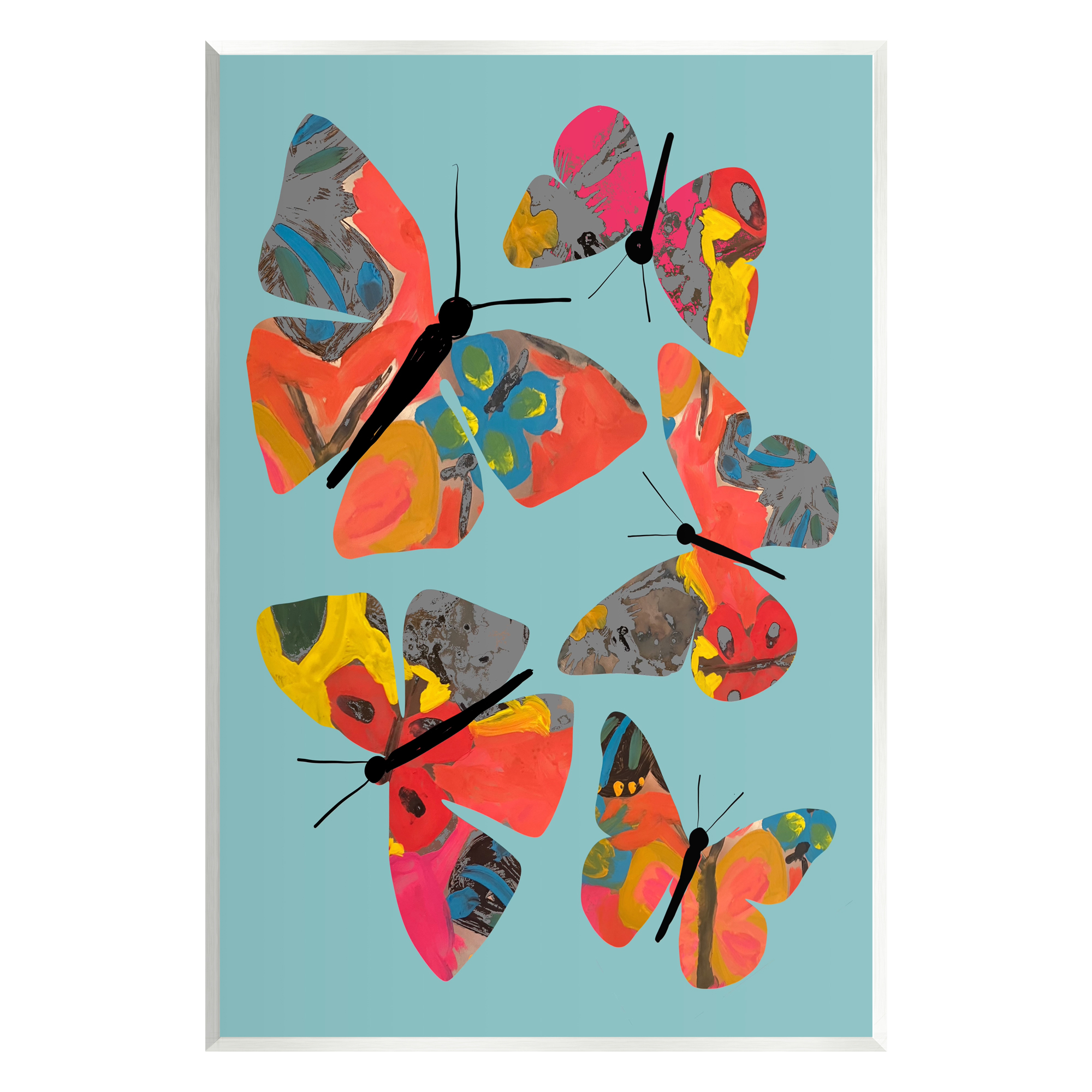 Stupell Industries Abstract Patterned Butterflies Animals & Insects Painting Unframed Art Print Wall Art, 13 x 19