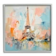 thumbnail image 1 of Stupell Industries Abstract Pink Eiffel Tower Abstract Painting Gray Framed Art Print Wall Art, 12 x 12, 1 of 9