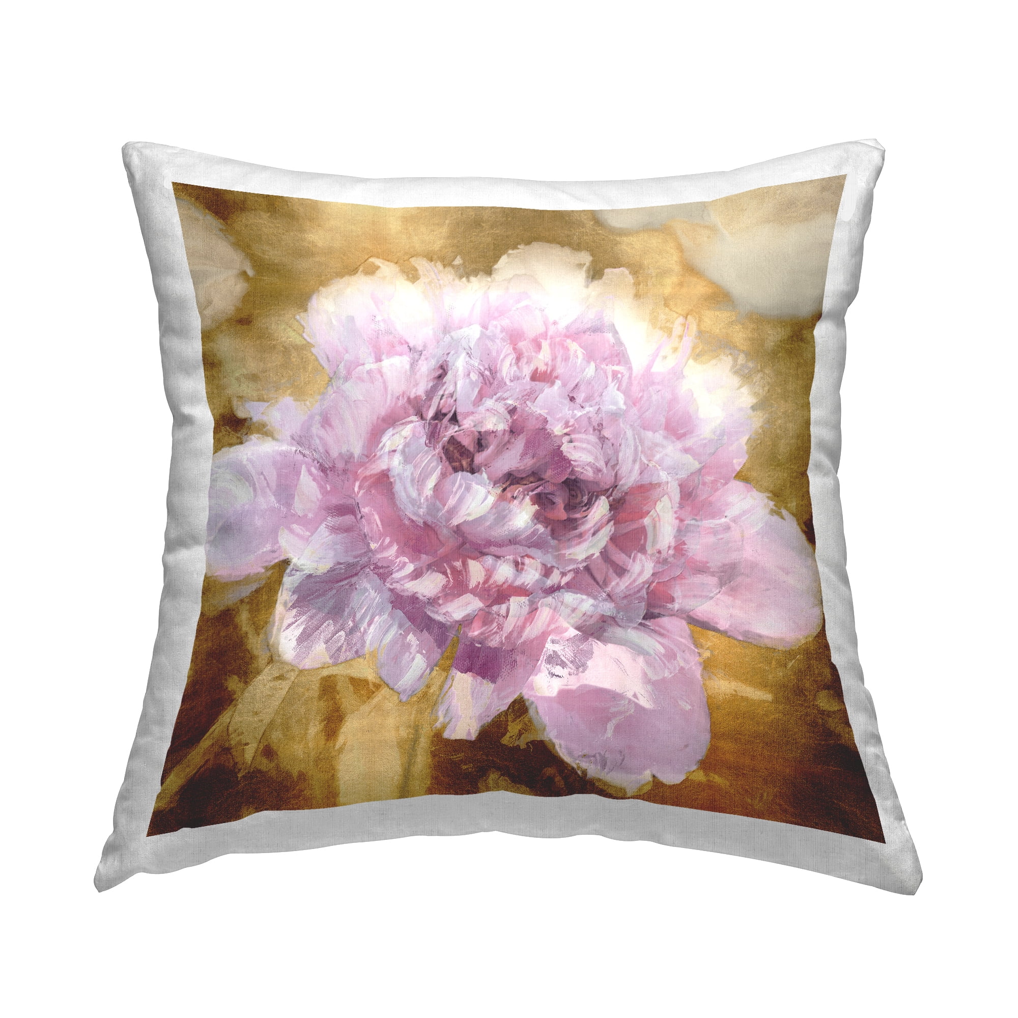 Stupell Industries Abstract Pink Rose Decorative Printed Throw Pillow, 18 x 18